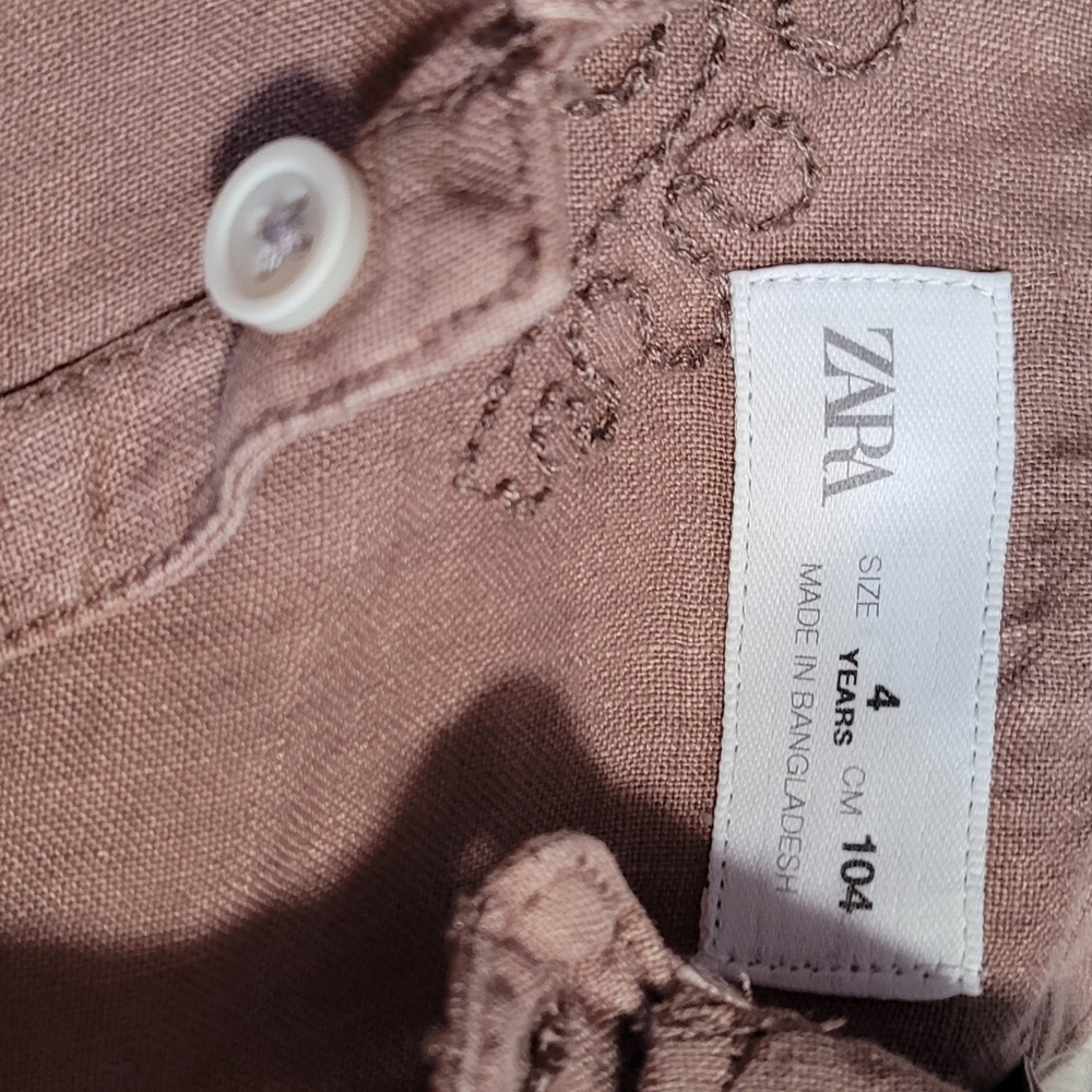 Pink Linen Shirt and Shorts Set - Picture 4 of 7